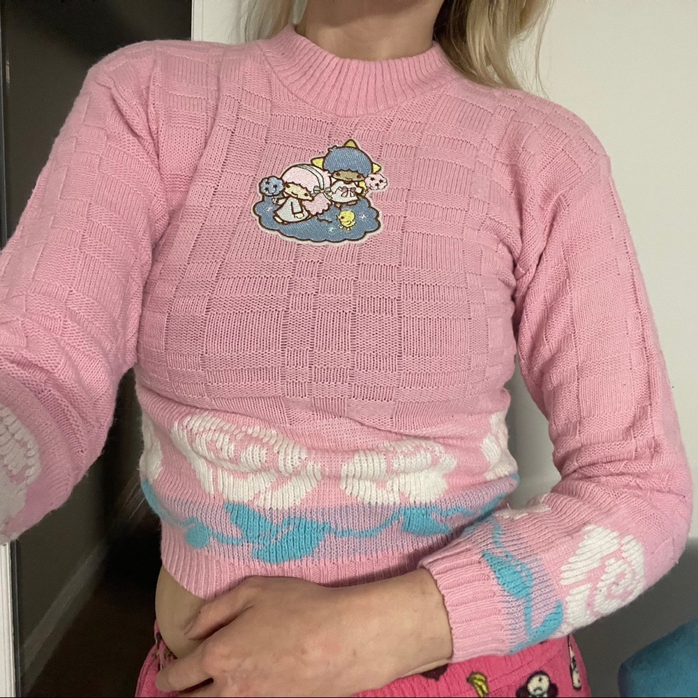 Custom Little Twin Stars Vintage Mock Neck Sweater - Picture 2 of 13